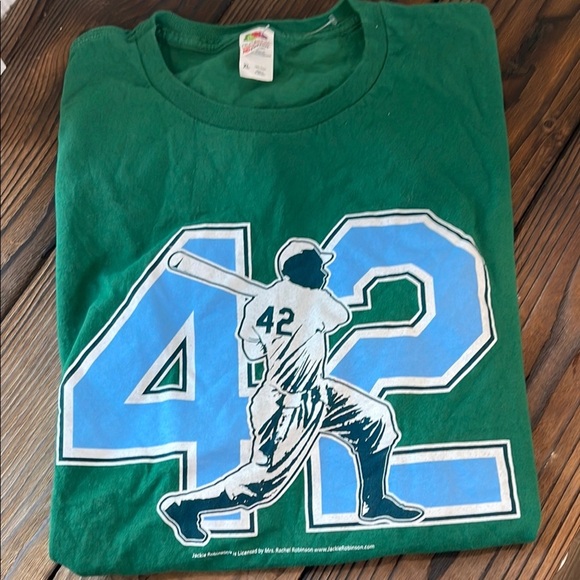 Fruit of the Loom Other - Oakland A’s Commemorative Jackie Robinson Green Baseball Graphic T-Shirt